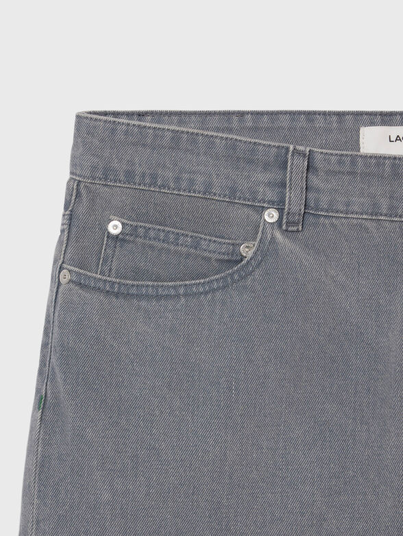 Denim shorts with logo - 4