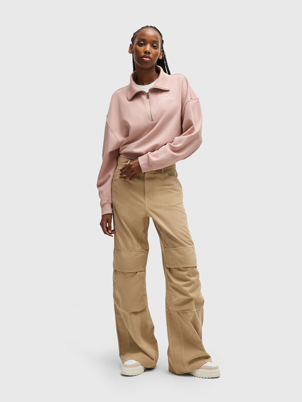 Sweatshirt with zip collar - 1