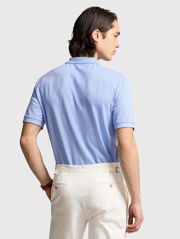 Blue cotton polo shirt - 3