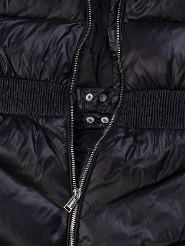 Black hooded down jacket - 3