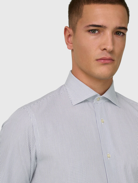 Regular fit striped cotton shirt - 4