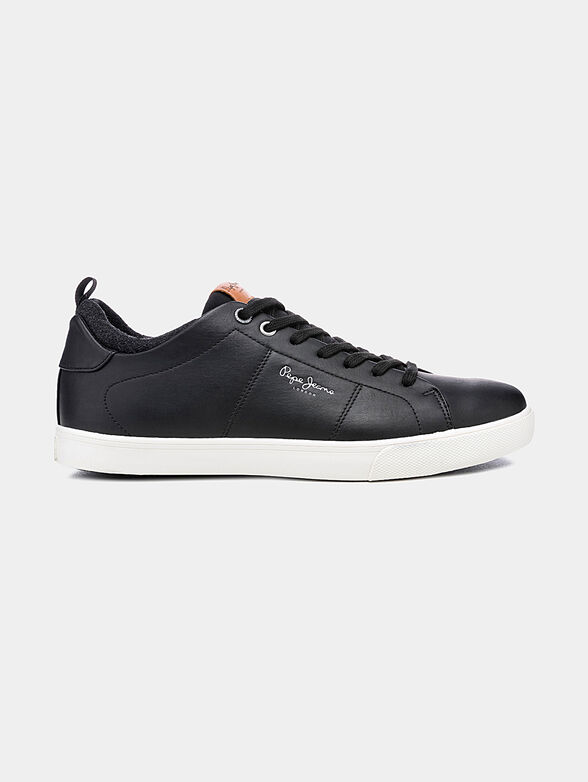 MARTON Black sneakers with logo inscription - 1