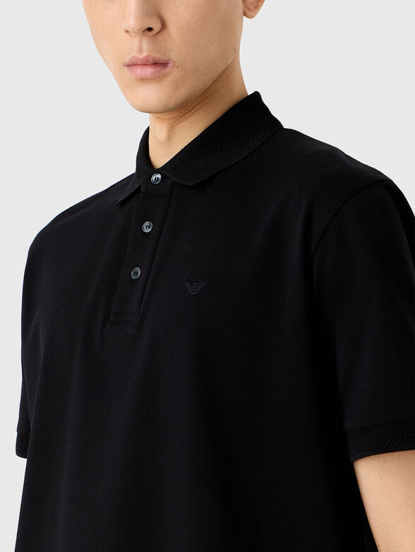 Beige cotton polo-shirt - 4