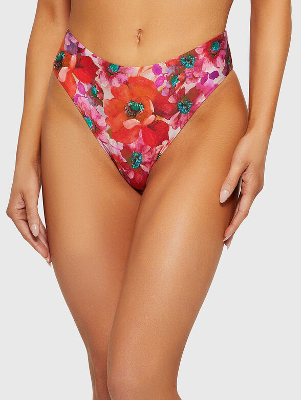 Bikini bottom with floral print - 4