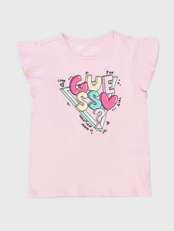 T-shirt with a multicolored print - 1