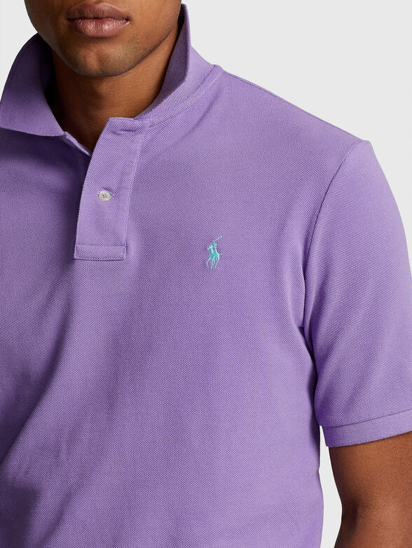Cotton Polo-shirt with logo accent - 4