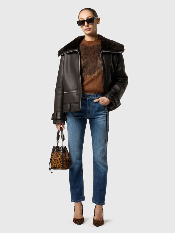 Loose fit shearling jacket - 2