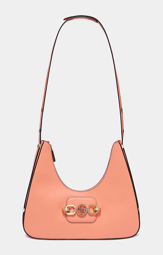 HENSELY HOBO Shoulder bag in coral color brand GUESS