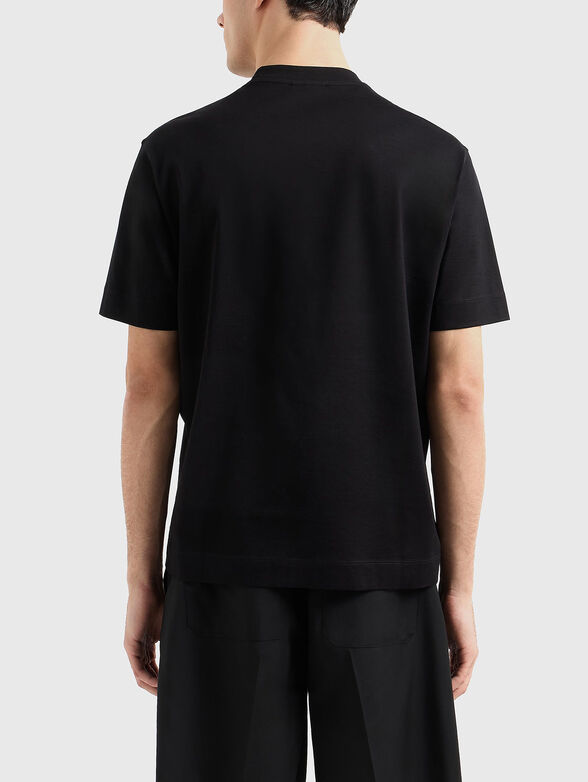 Cotton T-shirt with logo in beige - 3
