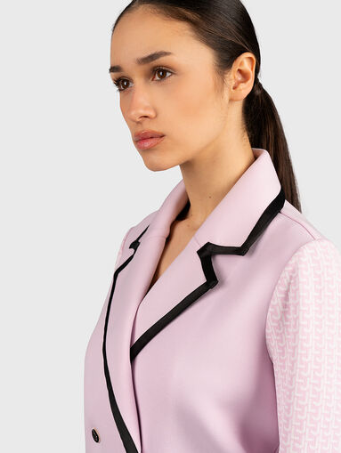 Black blazer with logo details - 4