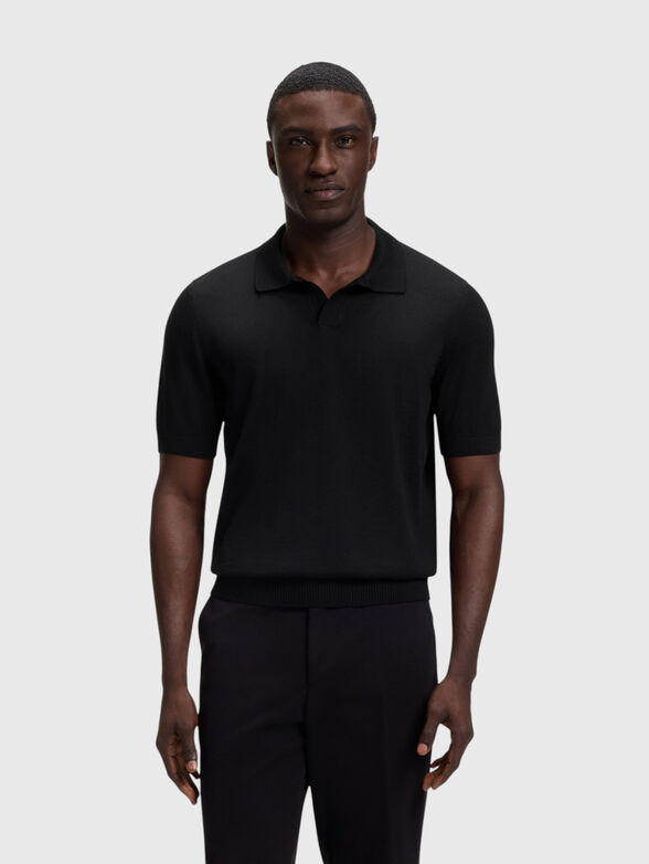 Merino-wool knit polo - 1