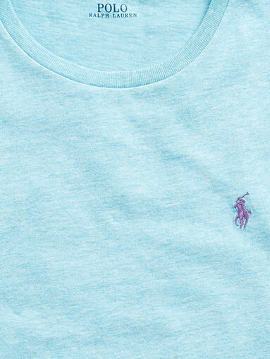 Cotton T-shirt in light blue color - 5