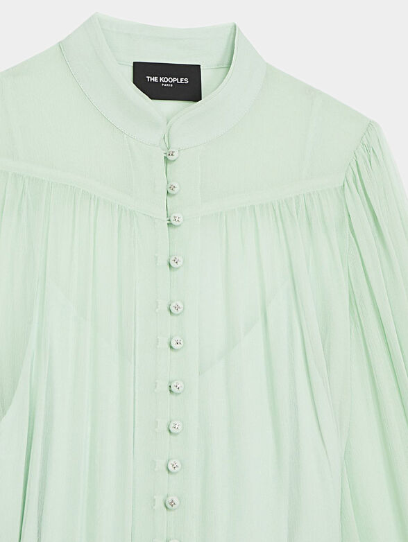 Long mint green dress - 2