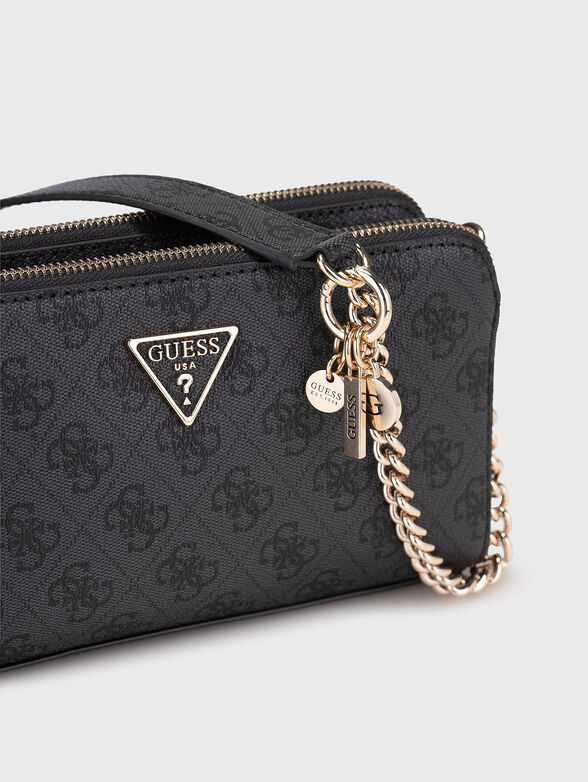 Crossbody bag with monogram logo print - 5
