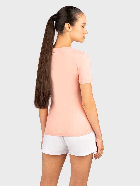 LADAN pink T-shirt with logo detail - 2