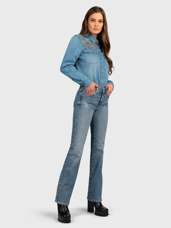 Denim shirt with embroidery  - 2