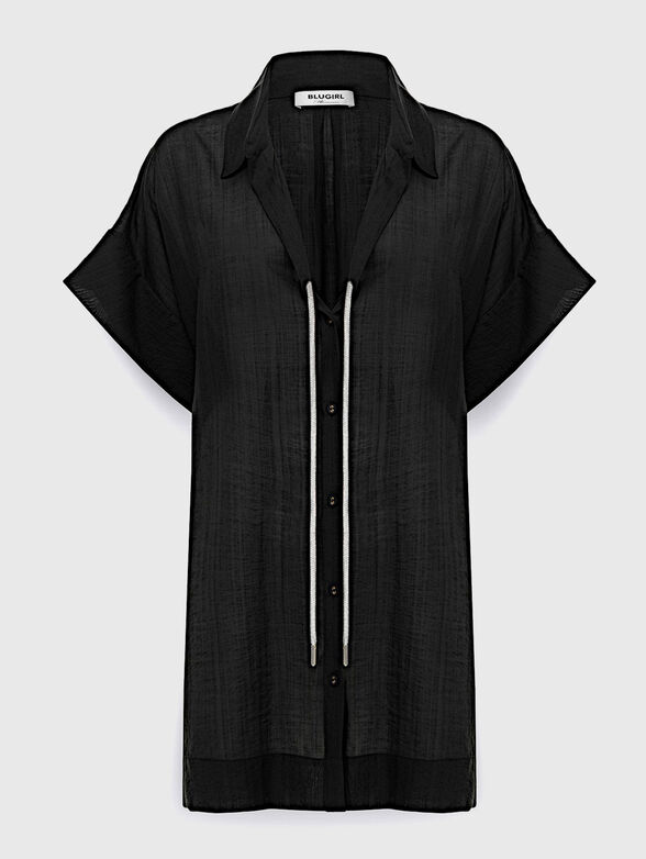 Short sleeved shirt with accent ties - 1