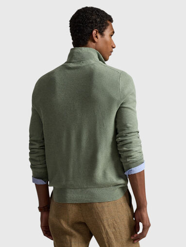 Logo-detail sweater with zip - 3