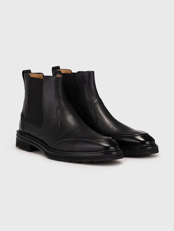MILDOR black leather slip-on boots - 2