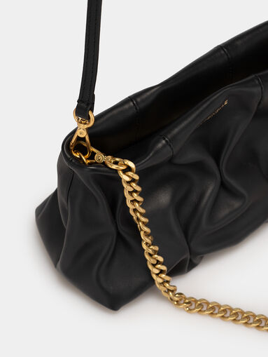 OPHELIE leather bag with pinched detailing - 5