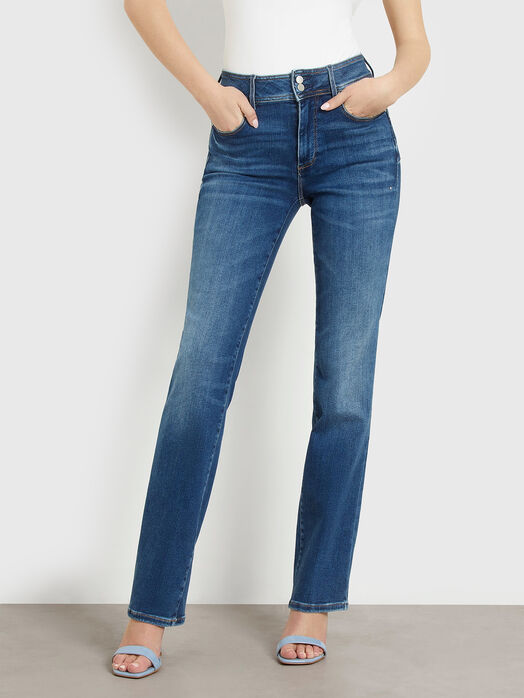 High waist straight jeans