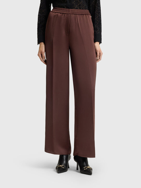 Straight trousers with elastic waist - 1