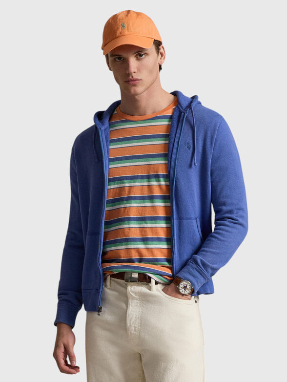 Sweatshirt with hood and zip - 1