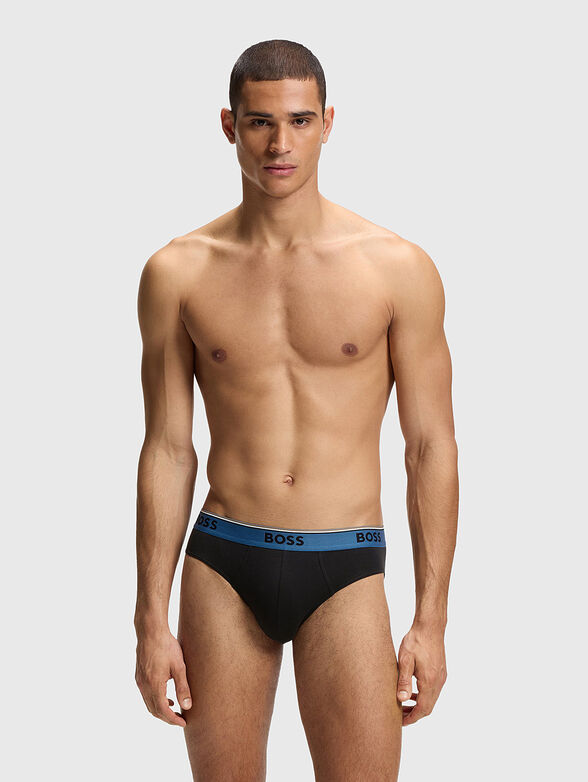 Set of three pairs of briefs with a logo - 4