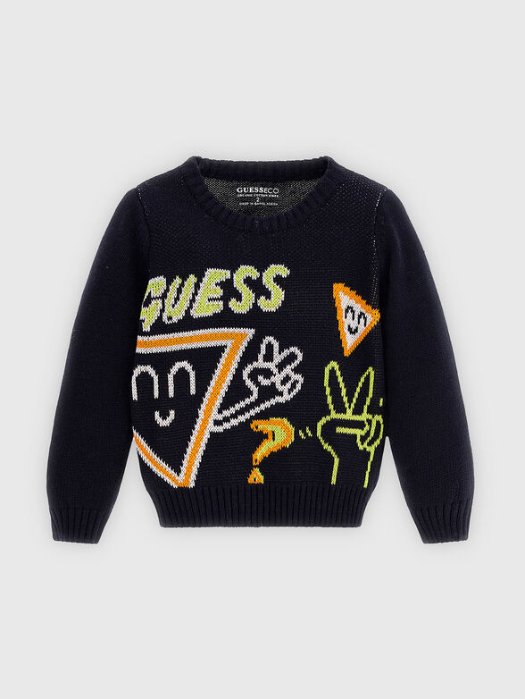 Cotton sweater with crewneck - 1