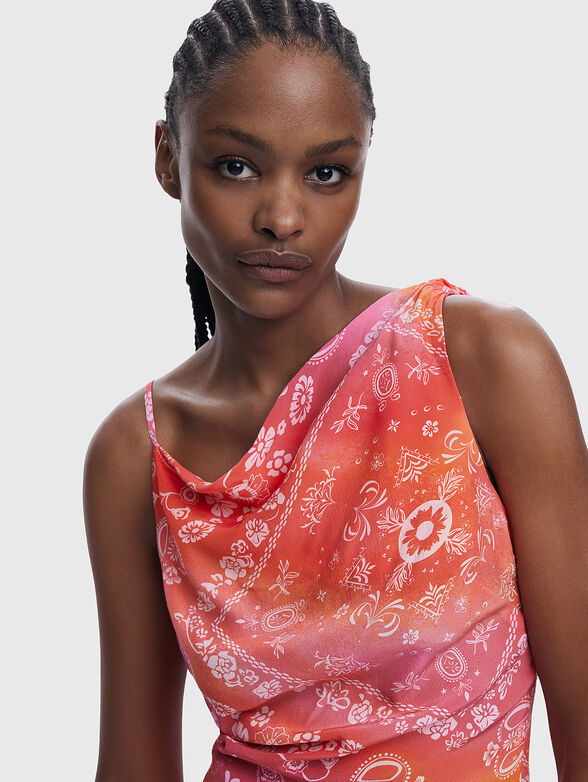 Midi dress with floral details - 4