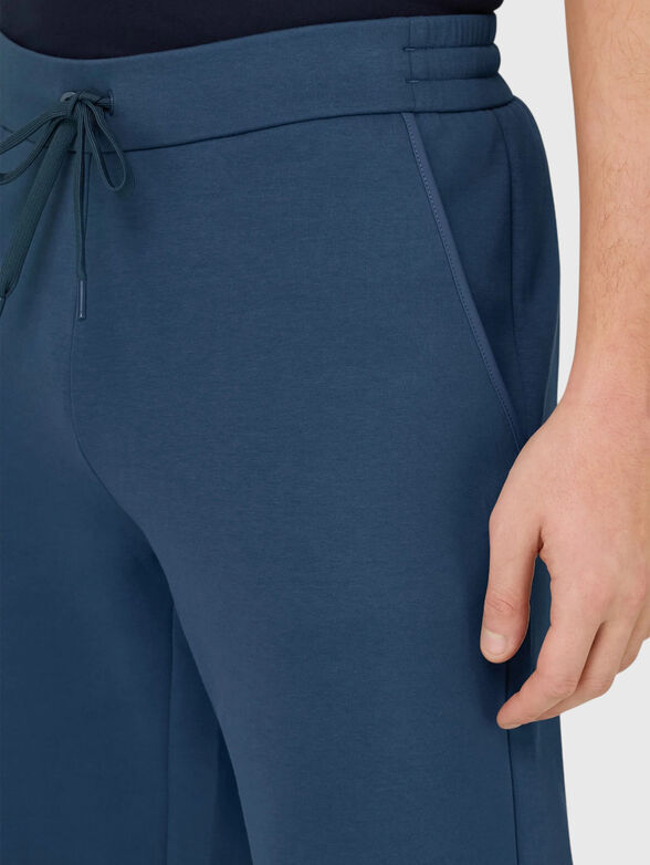 Cotton blend trousers with ties - 3