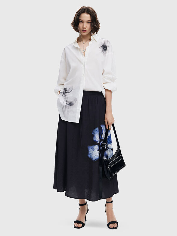 OSAKA white shirt with floral print - 2