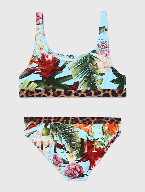 Swimsuit with tropical print - 2