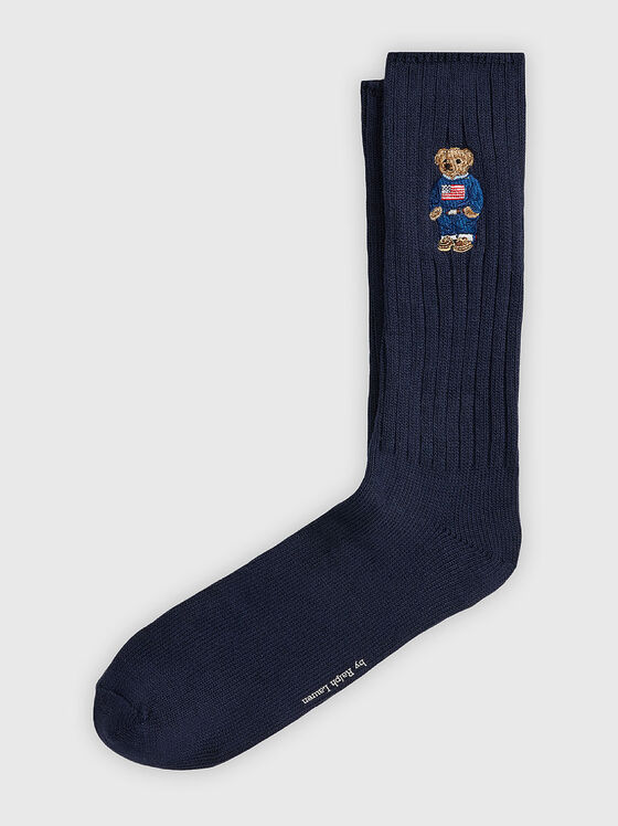 Wool blend socks with Polo Bear embroidery - 1