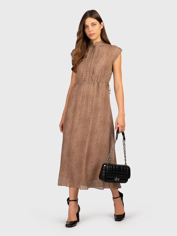 DECAPEY midi dress with animal print - 1