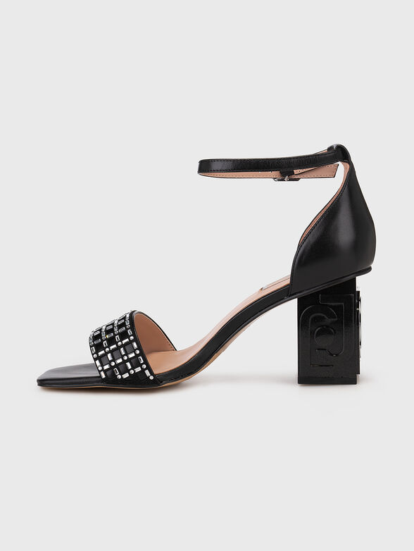 VIOLET black heeled sandals - 4