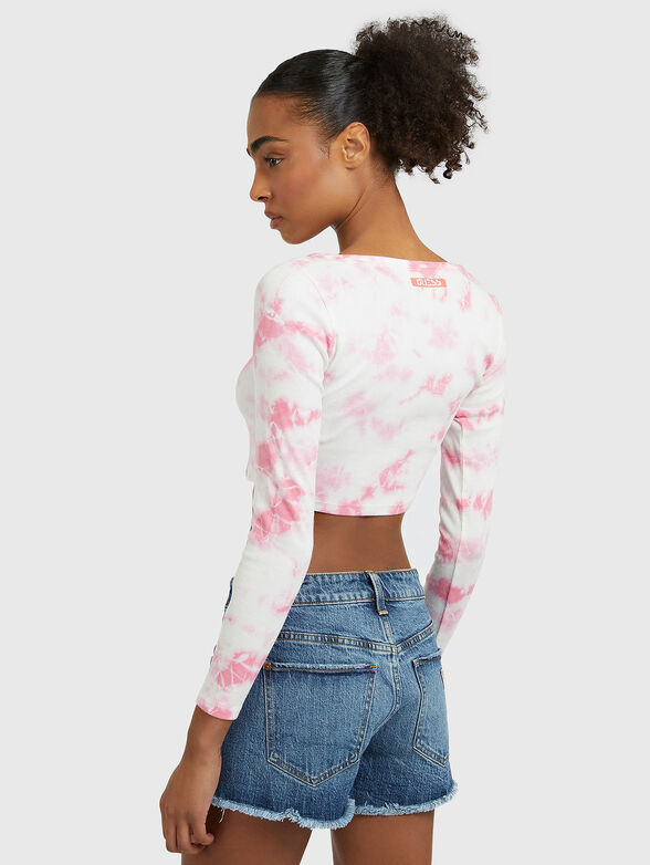 Blue blouse with print - 3