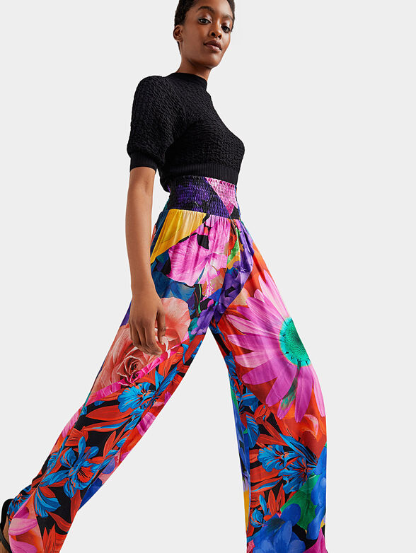 MARSELLA pants with floral print - 5