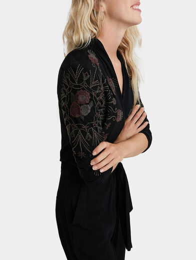Jumpsuit with floral embroidery - 3