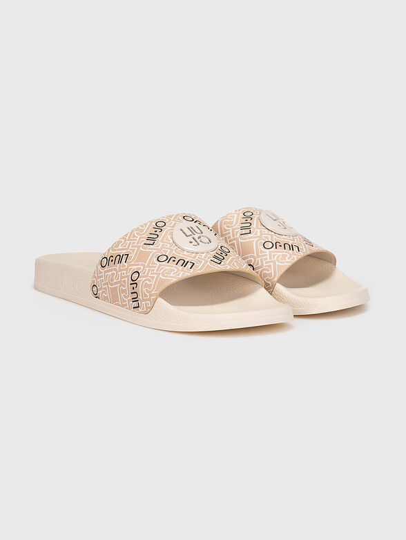 KOS 07 beach slippers with contrasting logo print - 2