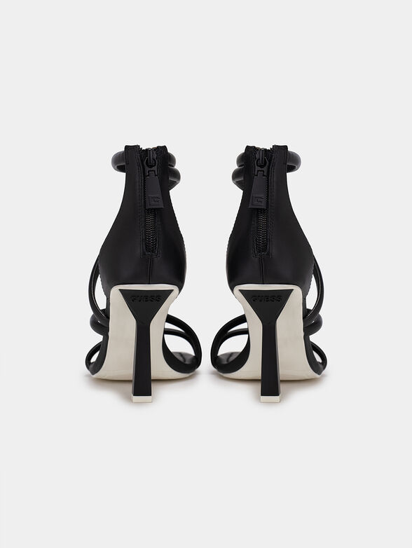 LEANCE black high-heeled sandals  - 5