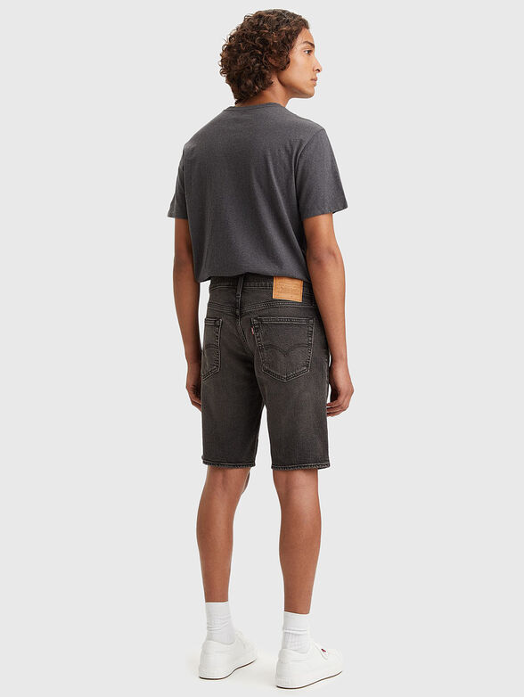 Black ripped denim shorts - 2
