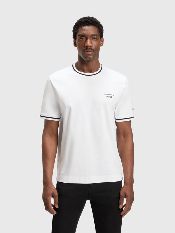 PORSCHE X BOSS cotton T-shirt with accent trim - 1
