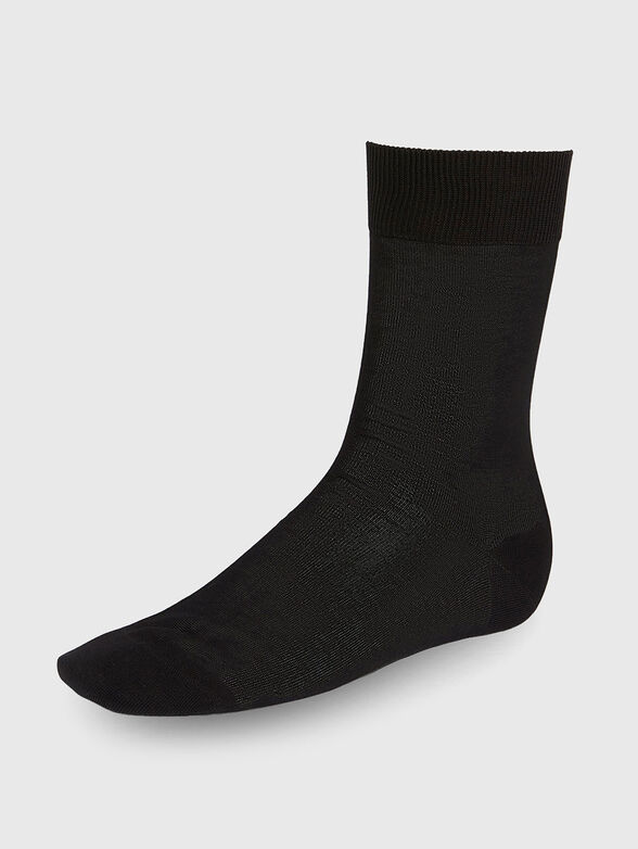 Cotton socks in black - 1