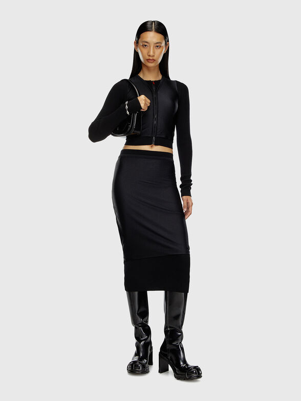 Cropped  cardigan in black - 2