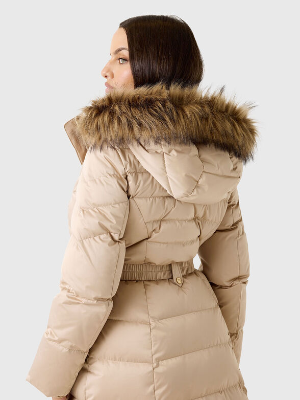 Long hooded puffer jacket - 4