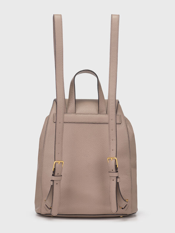 Leather backpack with metal accent - 2