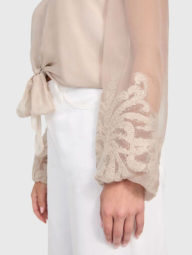 CAMILLA blouse with accent sleeves - 5