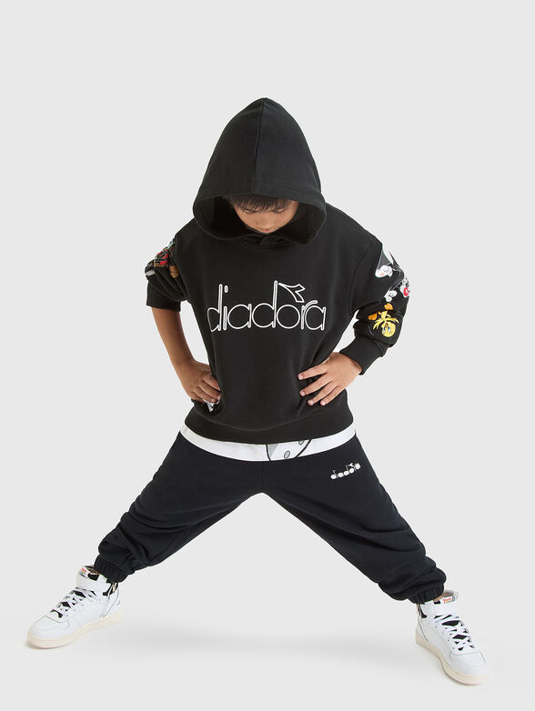 Black sweatshirt with print - 2