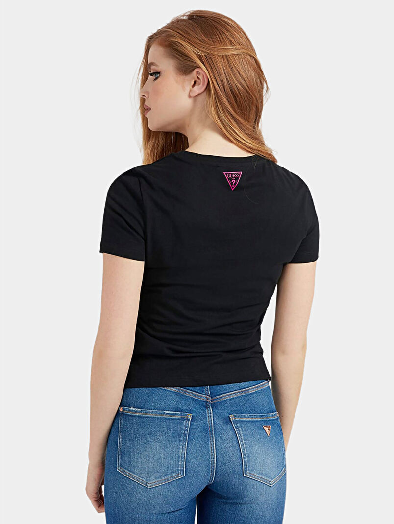 Cotton t-shirt with contrasting print - 3